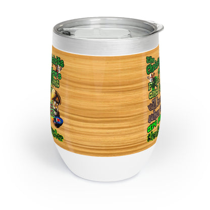 christmas spirits of boston - Chill Wine Tumbler (butterscotch wood finish)