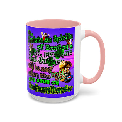 christmas spirits of boston - Accent Mug (purple-pink wave)