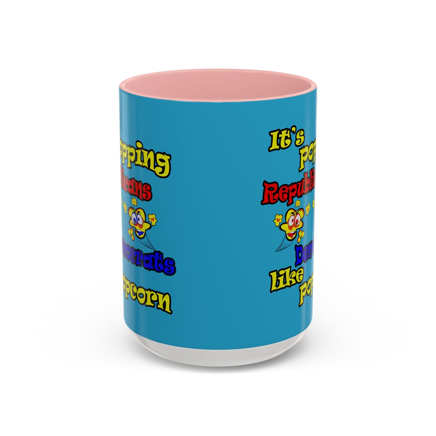 popping like popcorn - Accent Mug (turquoise)