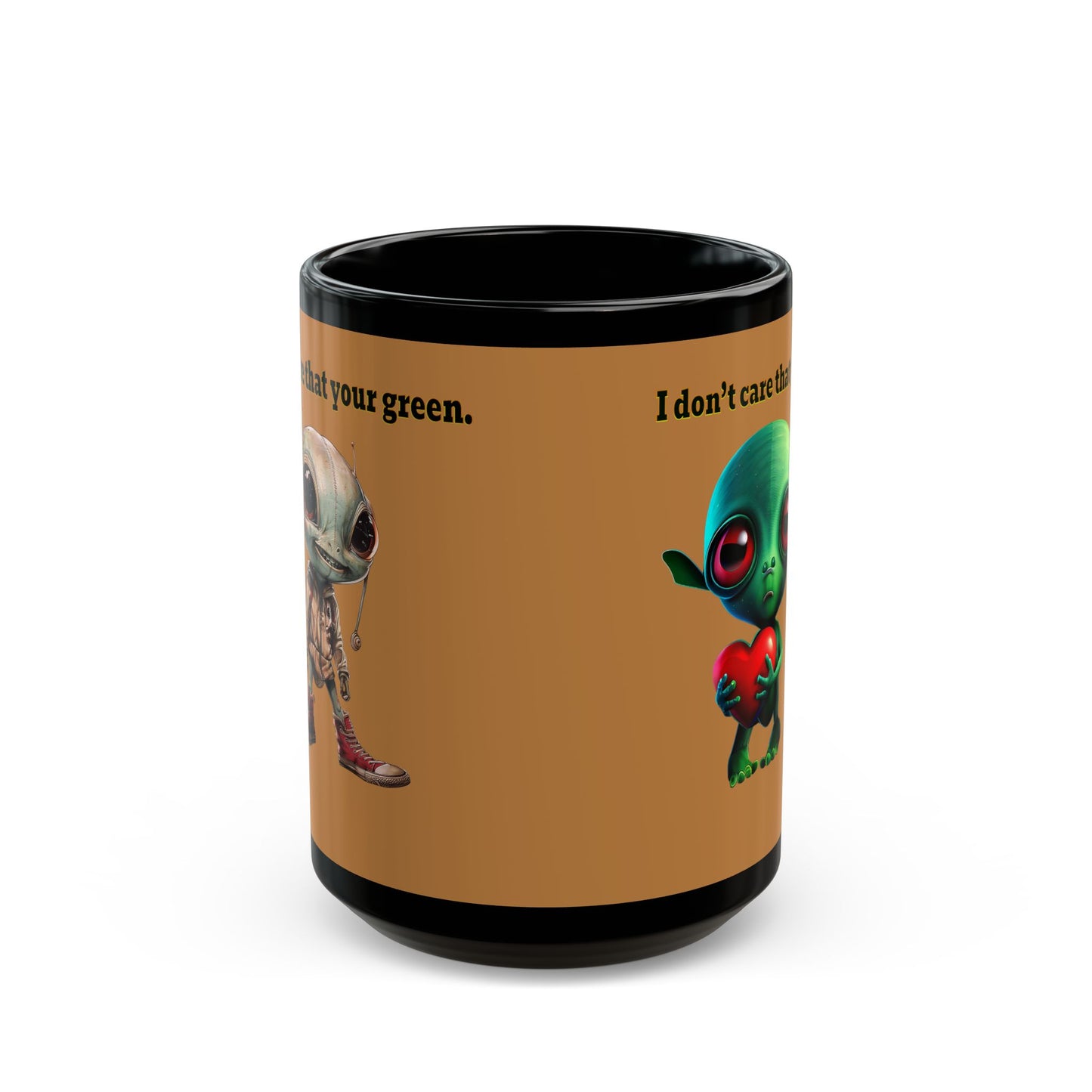 I don't care that your grey - Black Mug (light brown)