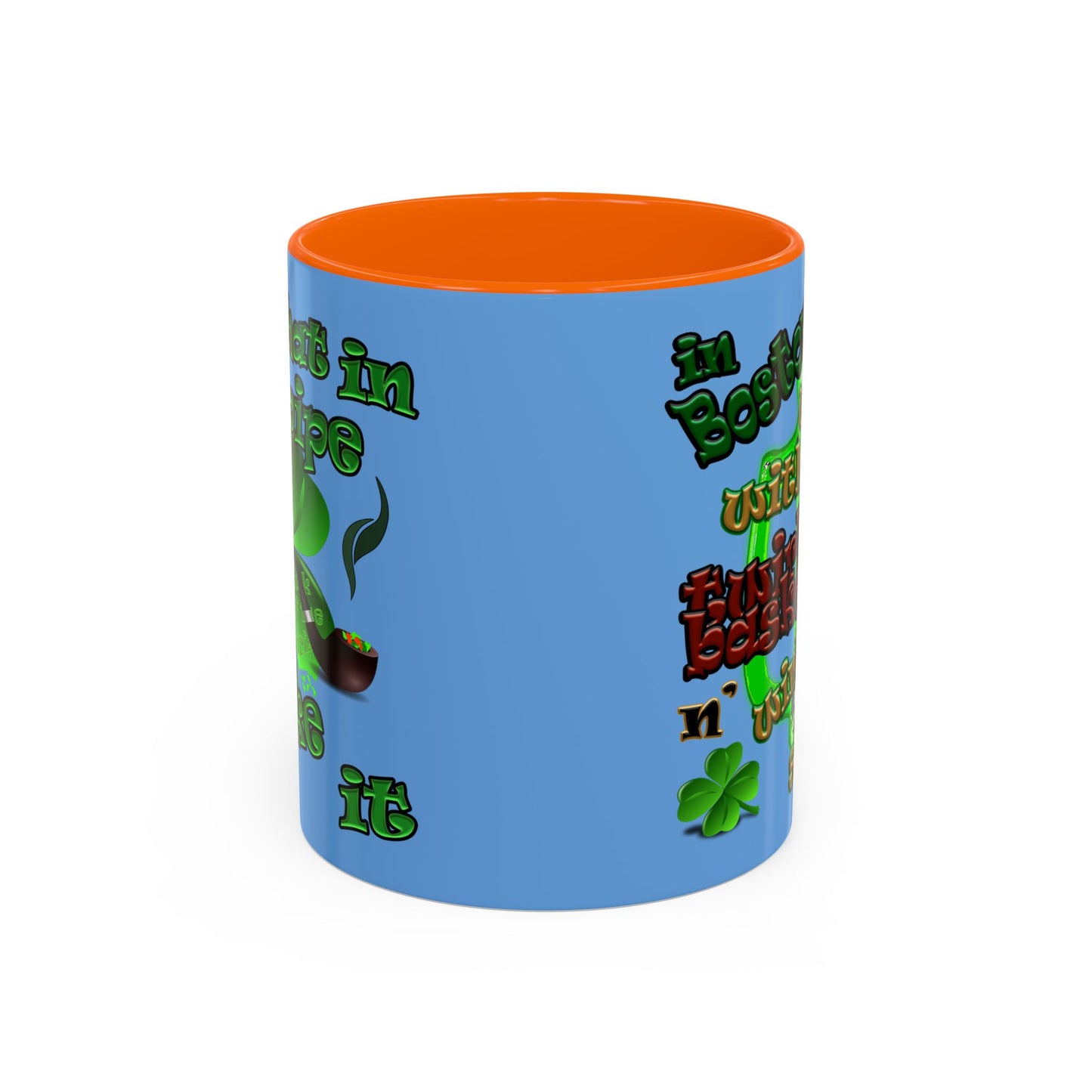 celtics logo - Accent Mug (light blue)
