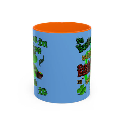 celtics logo - Accent Mug (light blue)
