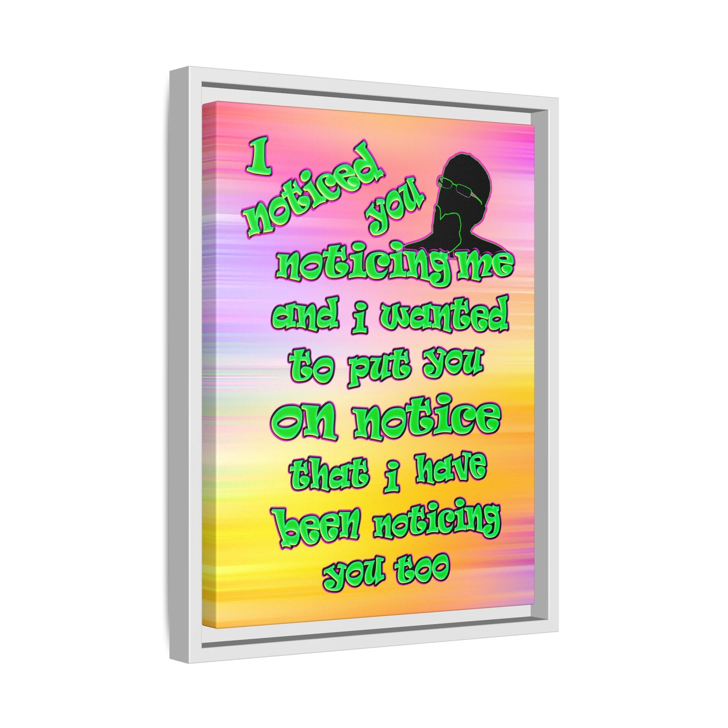 noticed you noticing - framed canvas art (color blur)