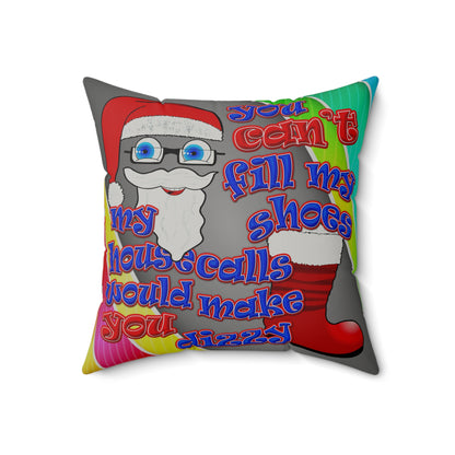 santa's shoes - Faux Suede Square Pillow - (rainbow split)