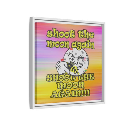 shoot the moon again - framed canvas art (color blur)