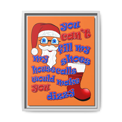 santa's shoes - framed canvas art (crusta)