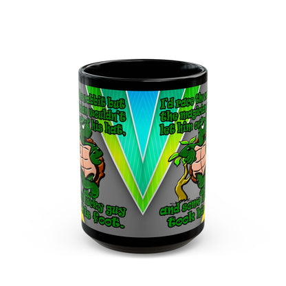 turtle race - Black Mug (rainbow split)