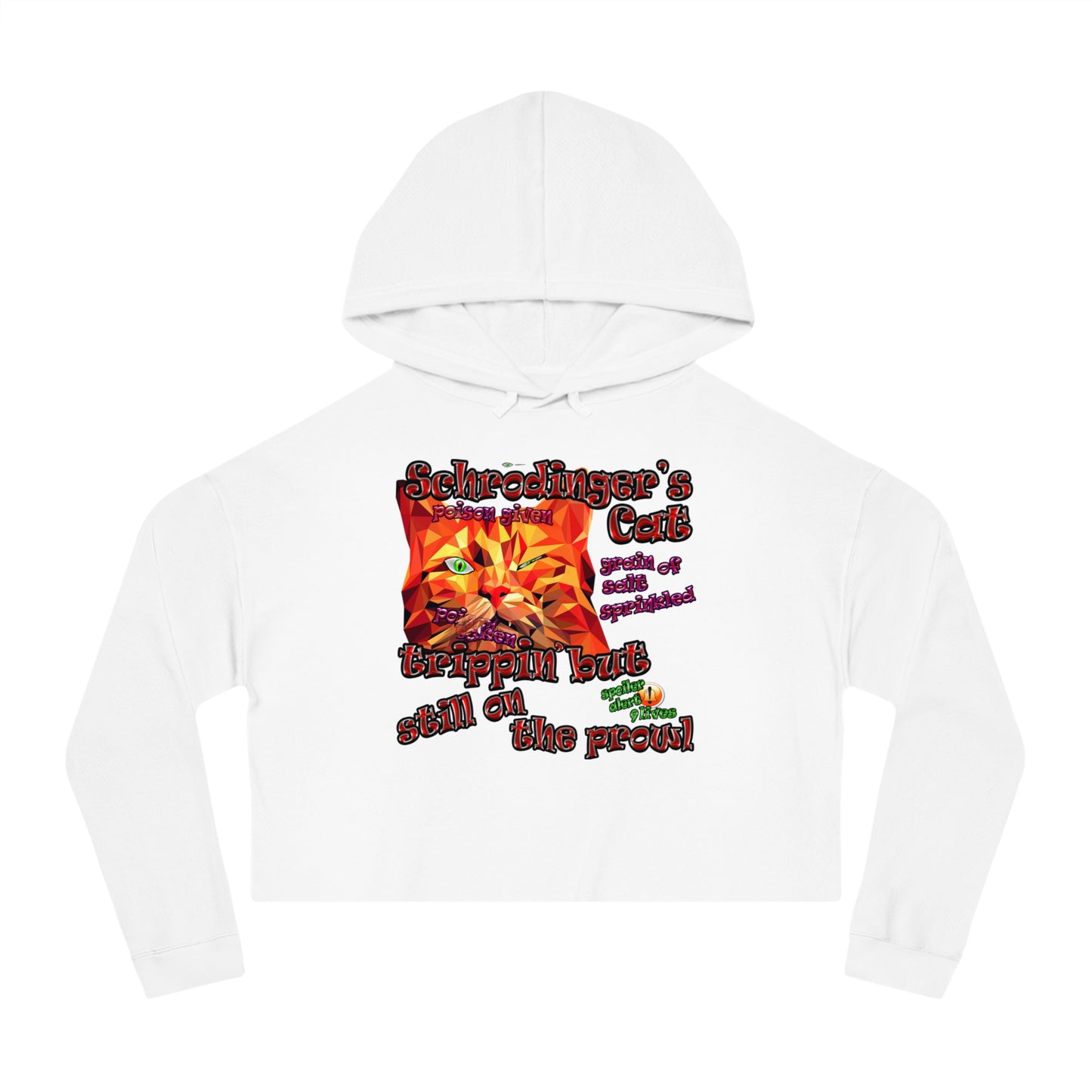 schrodinger's cat - Women’s Cropped Hooded Sweatshirt
