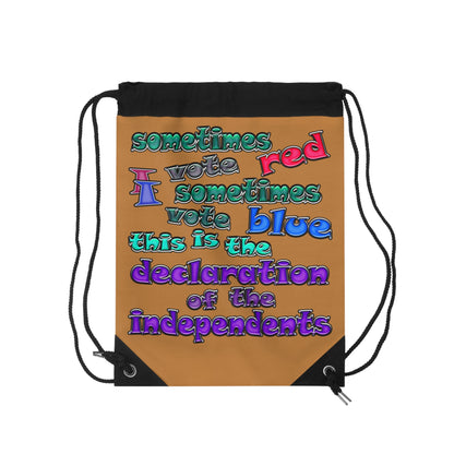 declaration of the independents - Drawstring Bag (light brown)