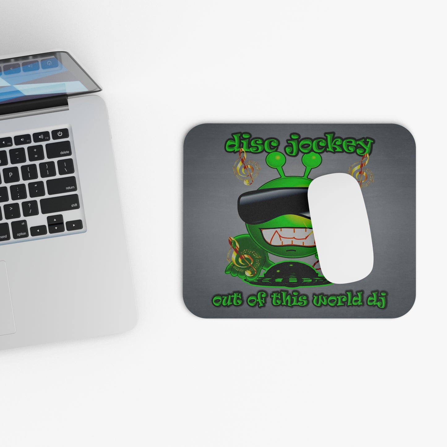 disc jockey - Mouse Pad (Rectangle) (grey-light grey)