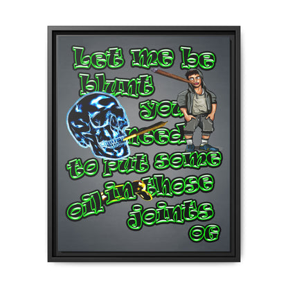 og - framed canvas art (grey-light grey)