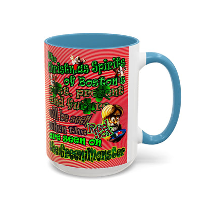 christmas spirits of boston - Accent Mug (yellow-orange wave)