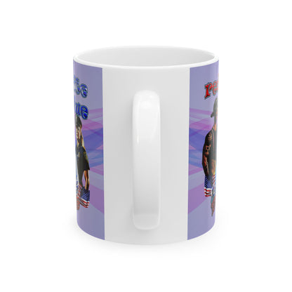 rw&b lives matter - White Mug (light blue-pink wave)