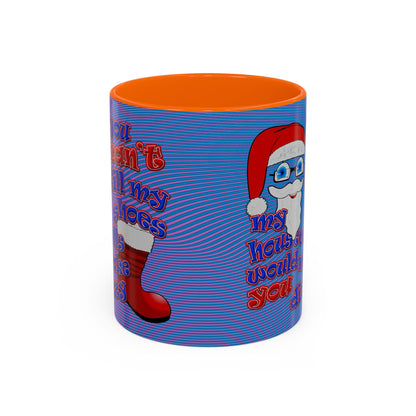 santa's shoes - Accent Mug (light blue-purple wave)