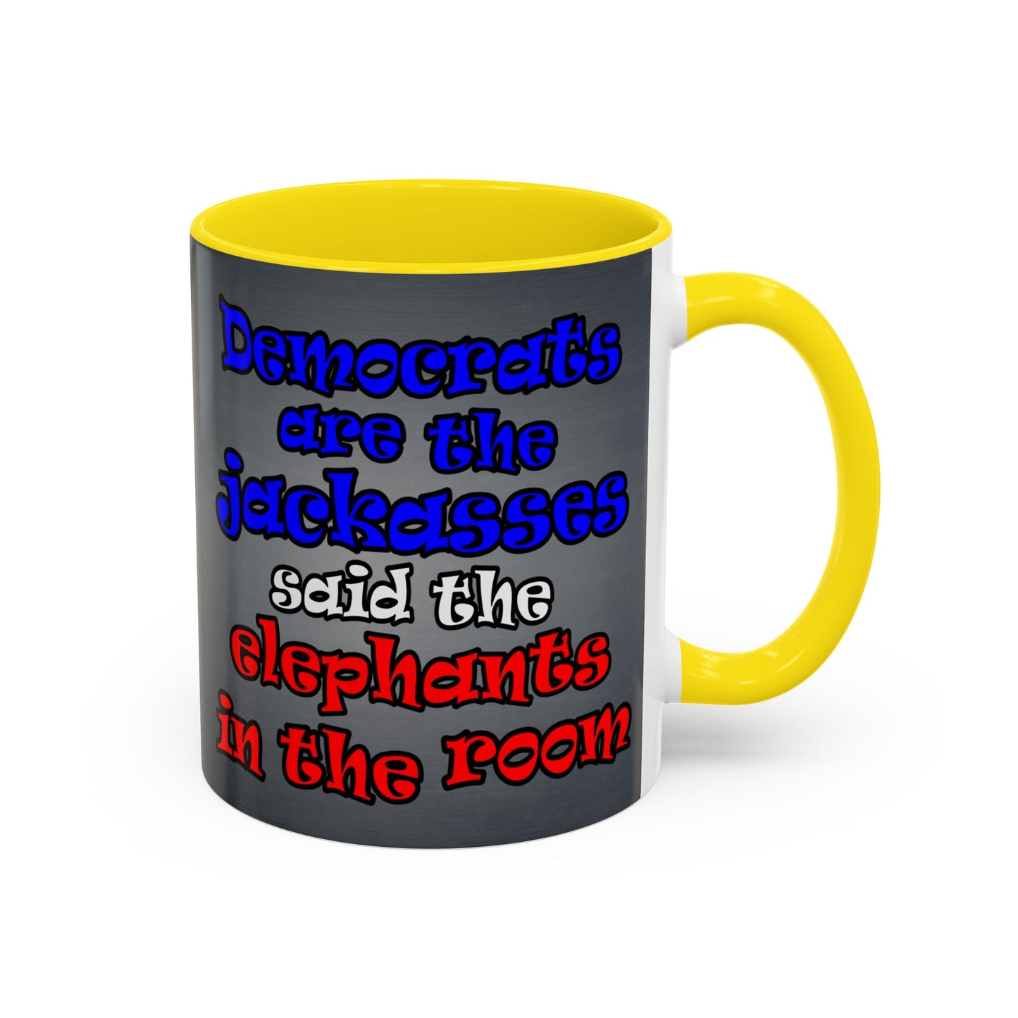 donkeys and elephants - Accent Mug (grey-light grey)