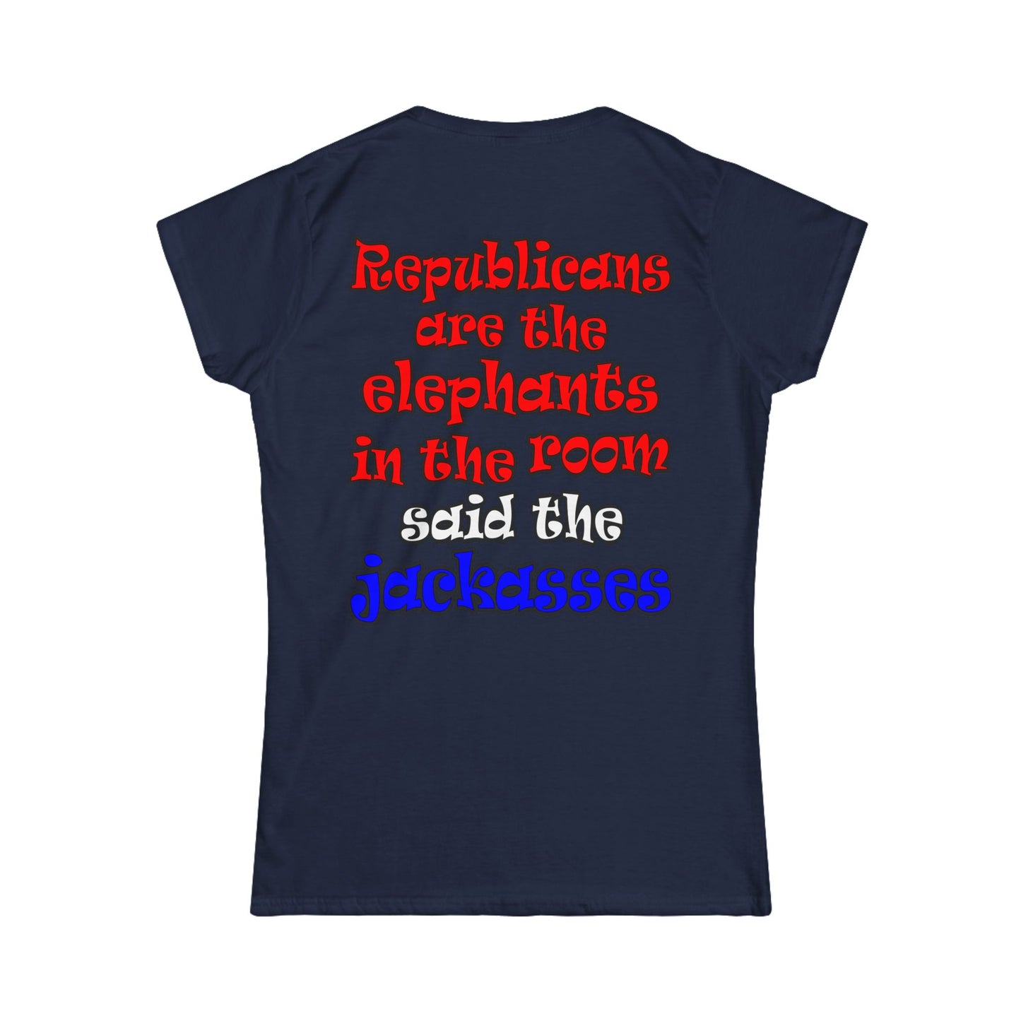 donkeys and elephants - Women's Softstyle Tee