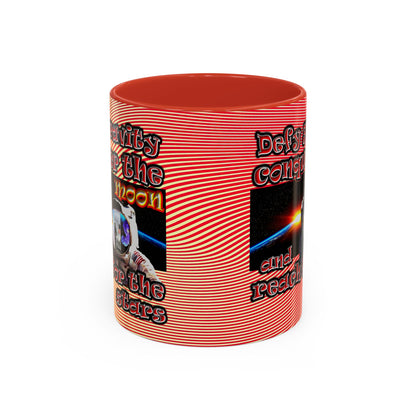 defy conquer reach - Accent Mug (yellow-orange wave)
