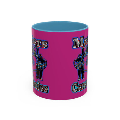 em cee squared - Accent Mug (pink)