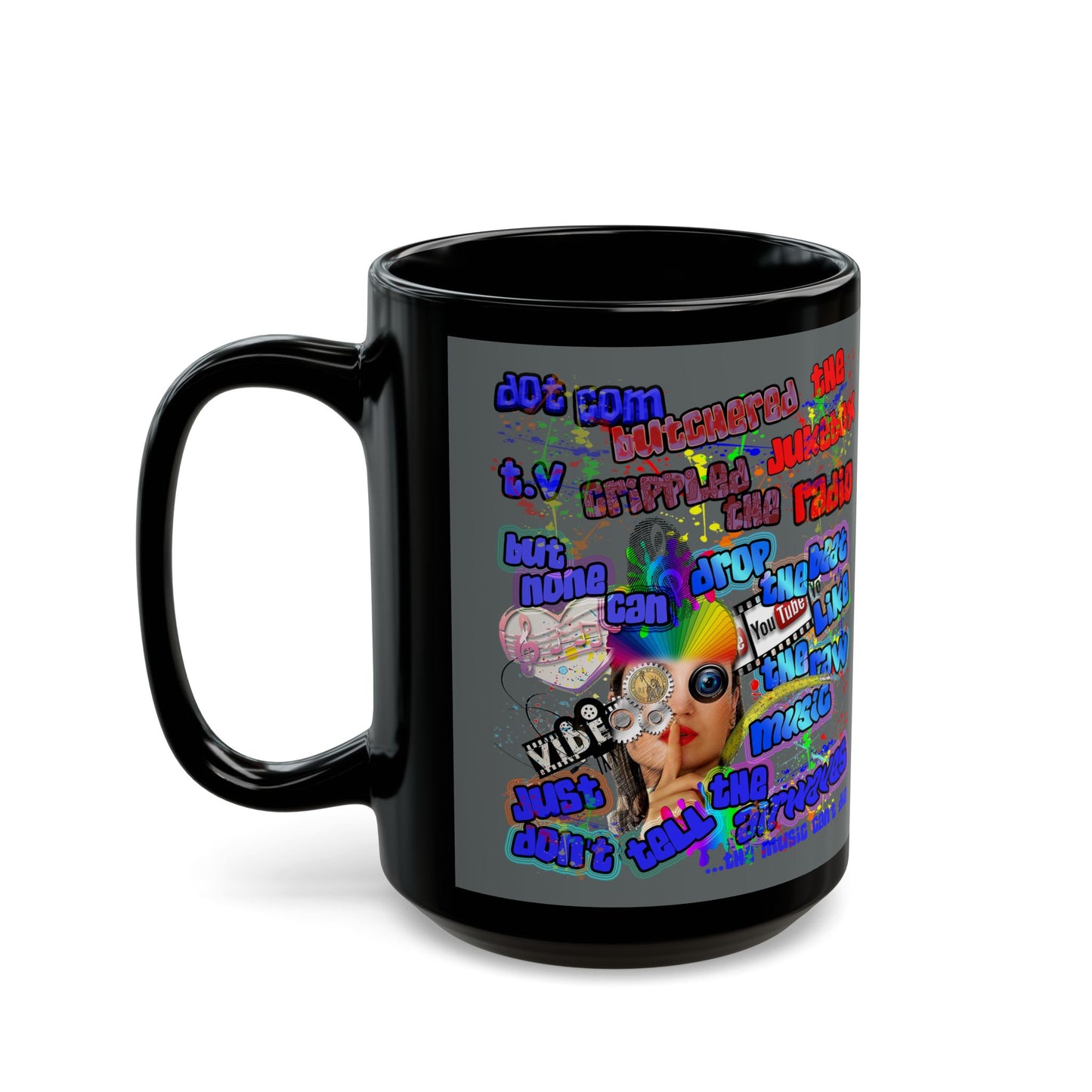 drop the beat - Black Mug (dark grey)