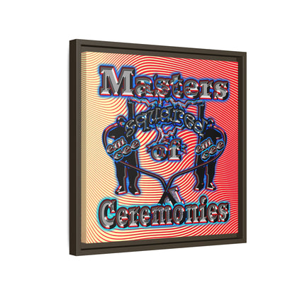 em cee squared - framed canvas art (yellow-orange wave)