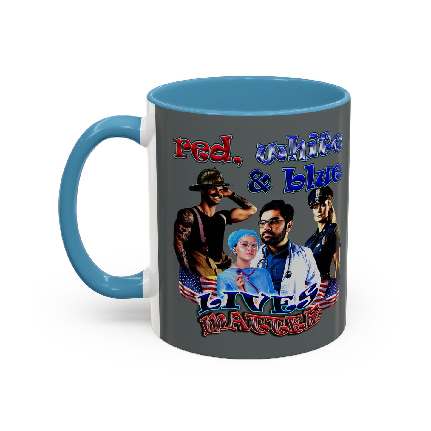 rw&b lives matter - Accent Mug (dark grey)