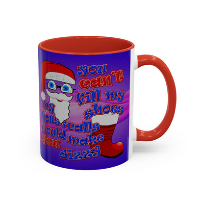 santa's shoes - Accent Mug (purple-pink wave)