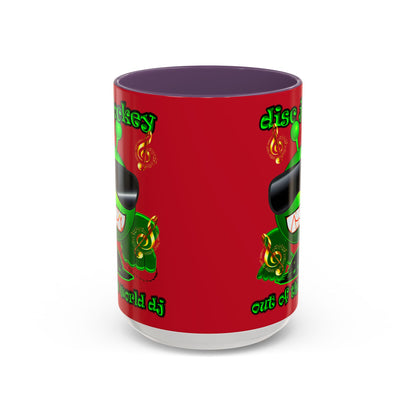 disc jockey - Accent Mug (dark red)