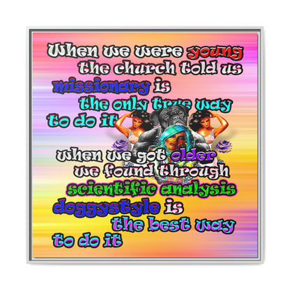 doggystyle - framed canvas art (color blur)