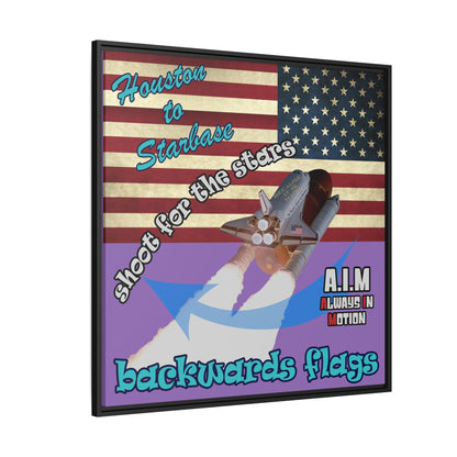 shoot for the stars - framed canvas art (light purple)