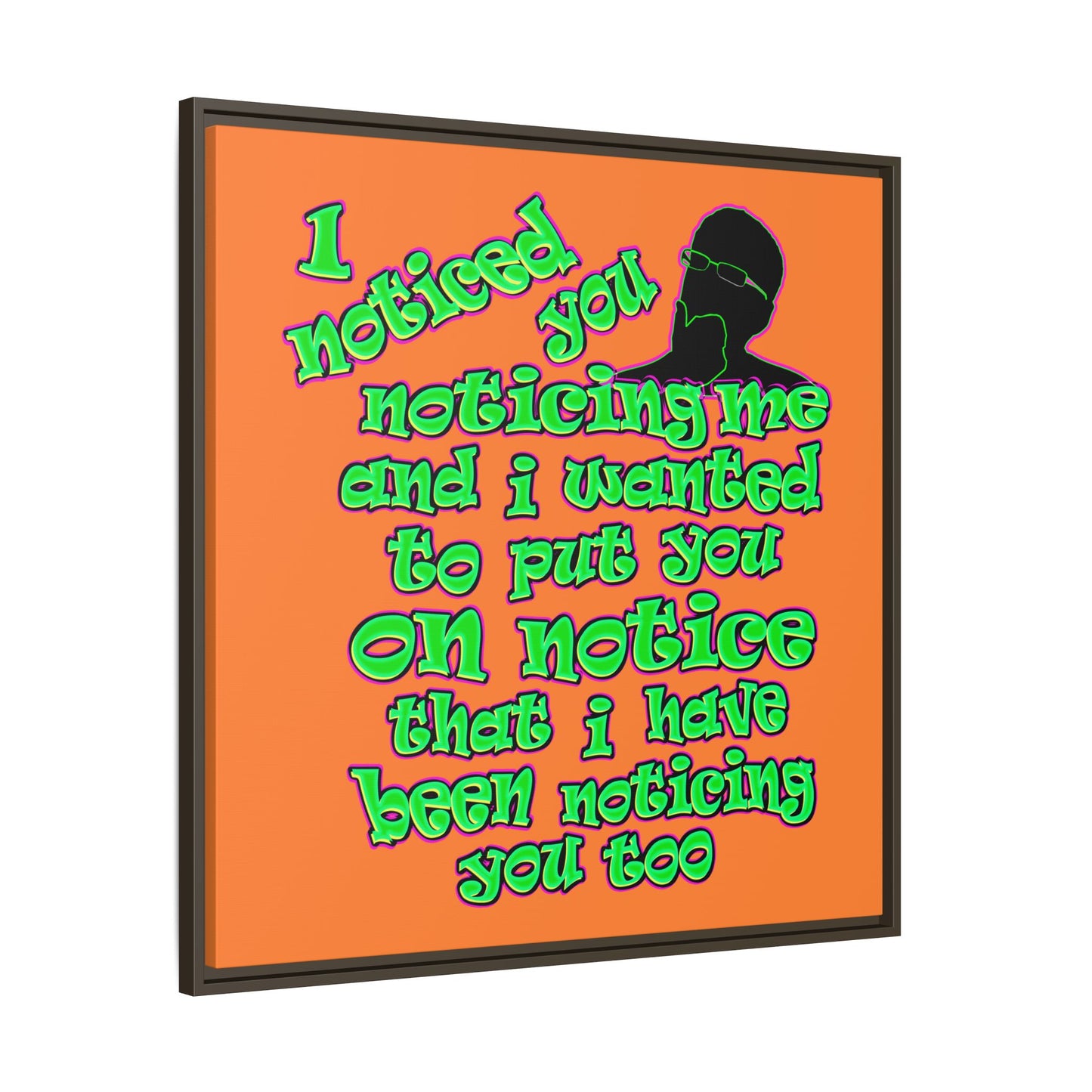 noticed you noticing - framed canvas art (crusta)