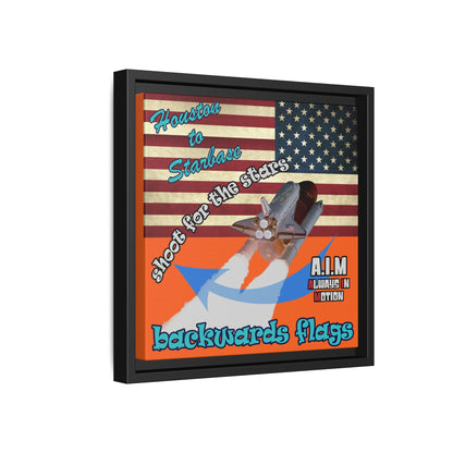 shoot for the stars - framed canvas art (orange)