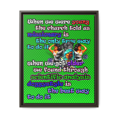 doggystyle - framed canvas art (logo green)