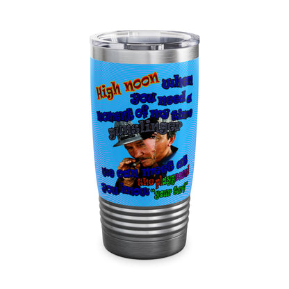 high noon - Ringneck Tumbler, 20oz (light blue-purple wave)