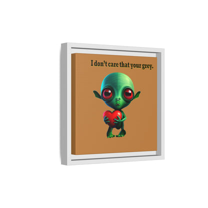 I don't care that your grey - framed canvas art (light brown)