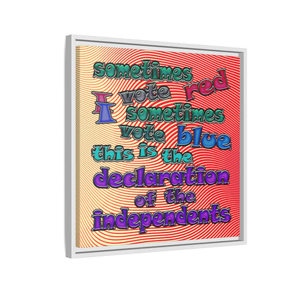 declaration of the independents - framed canvas art (yellow-orange wave)