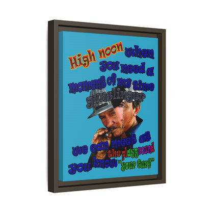 high noon - framed canvas art (turquoise)