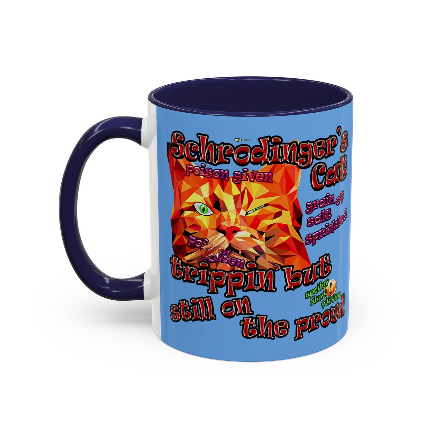 schrodinger's cat - Accent Mug (light blue)