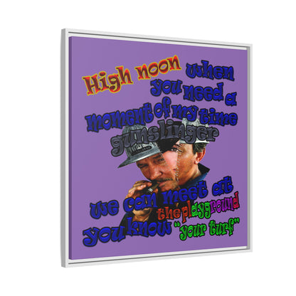 high noon - framed canvas art (light purple)