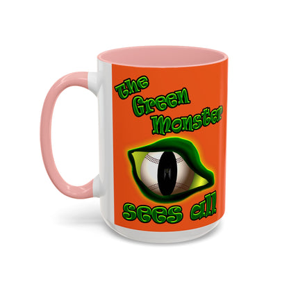 green monster - Accent Mug (orange)