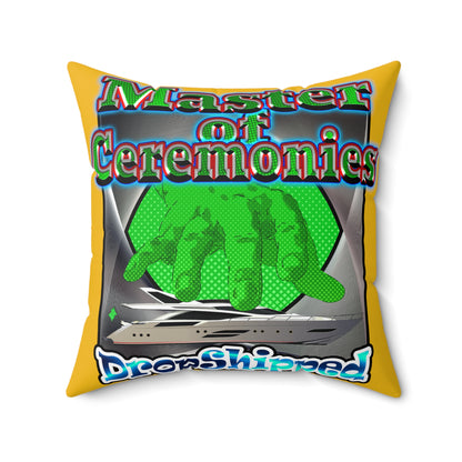 logo - Spun Polyester Square Pillow - (yellow)