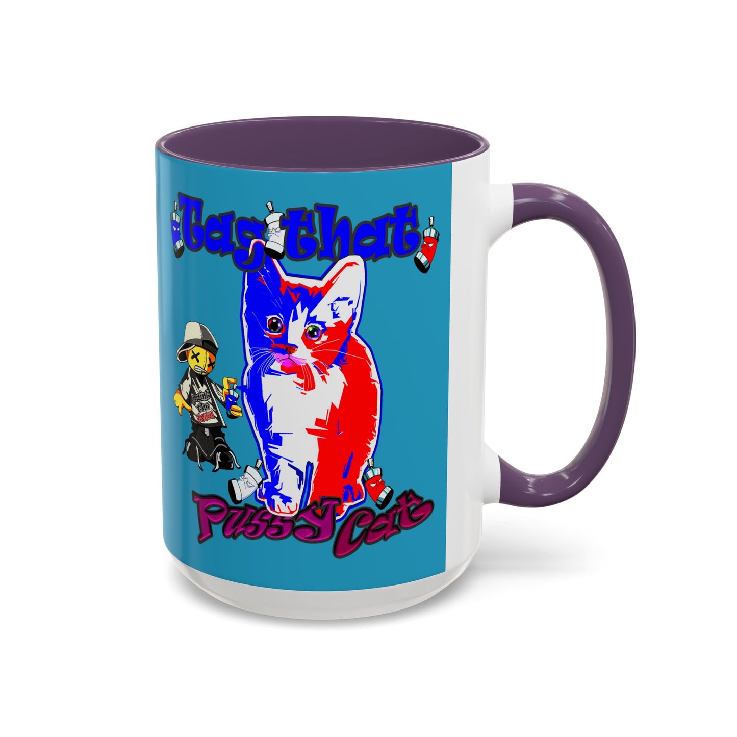 tag that - Accent Mug (turquoise)