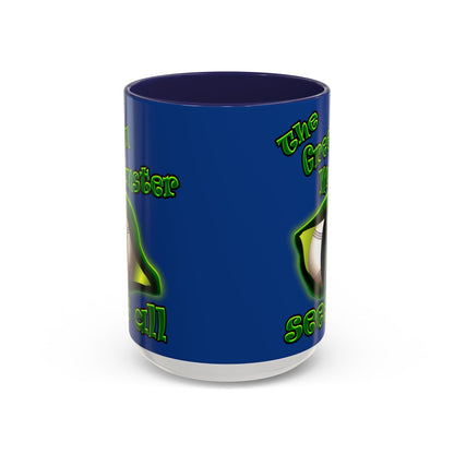 green monster - Accent Mug (dark blue)