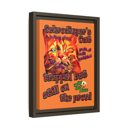 schrodinger's cat - framed canvas art (crusta)