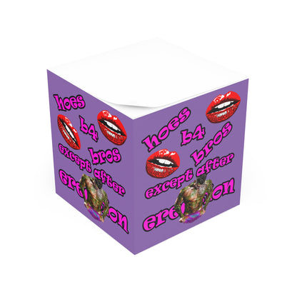 hoes b4 bros - note cube (light purple)