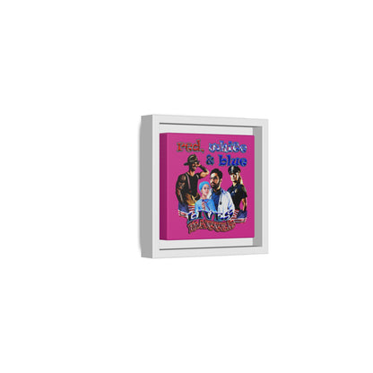 rw&b lives matter - framed canvas art (pink)