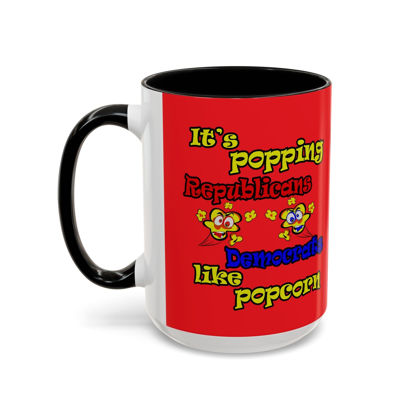 popping like popcorn - Accent Mug (red)