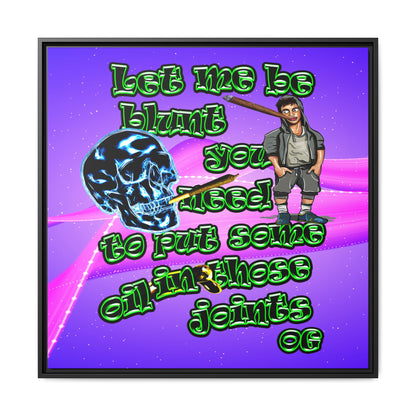 og - framed canvas art (purple-pink wave)