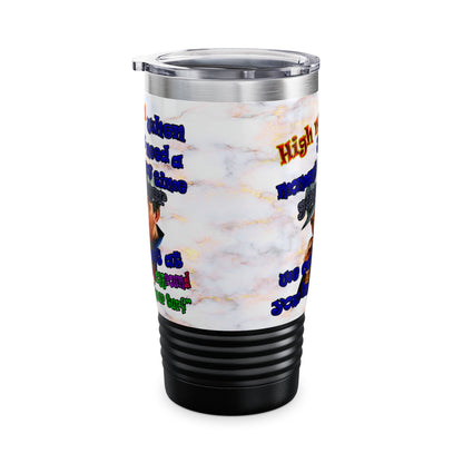 high noon - Ringneck Tumbler, 20oz (white marble)