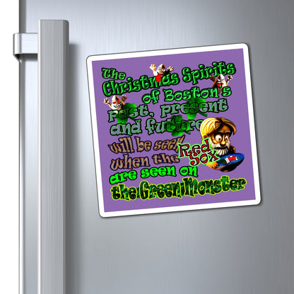 christmas spirits of boston - Magnets - (light purple)