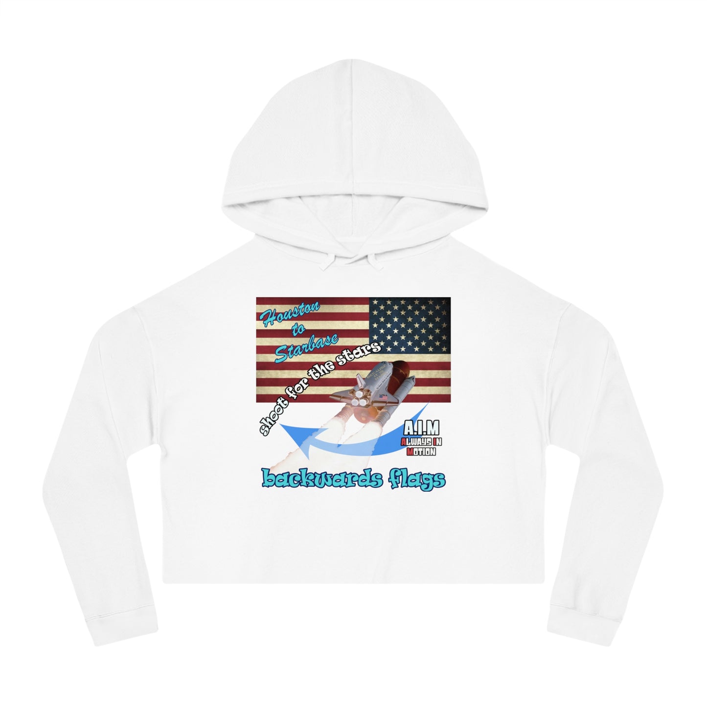 shoot for the stars - Women’s Cropped Hooded Sweatshirt